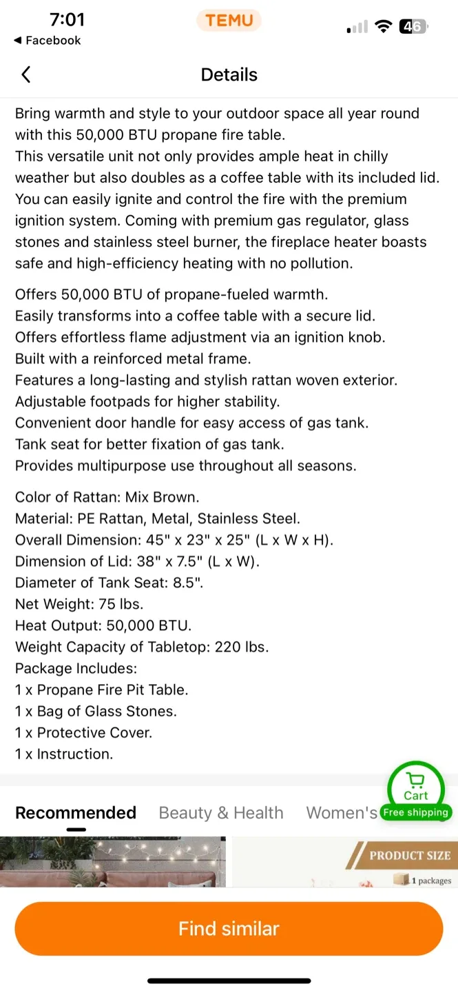 Brand new fire table $325 image indicator(5)