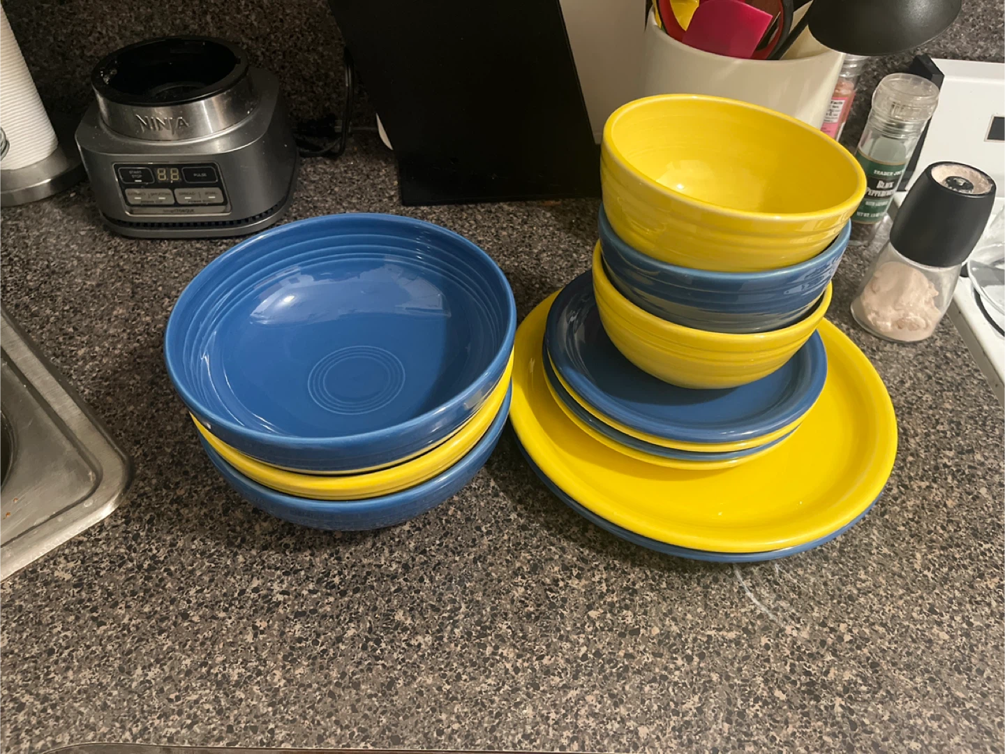 Fiesta Dinnerware Set - Blue & Yellow