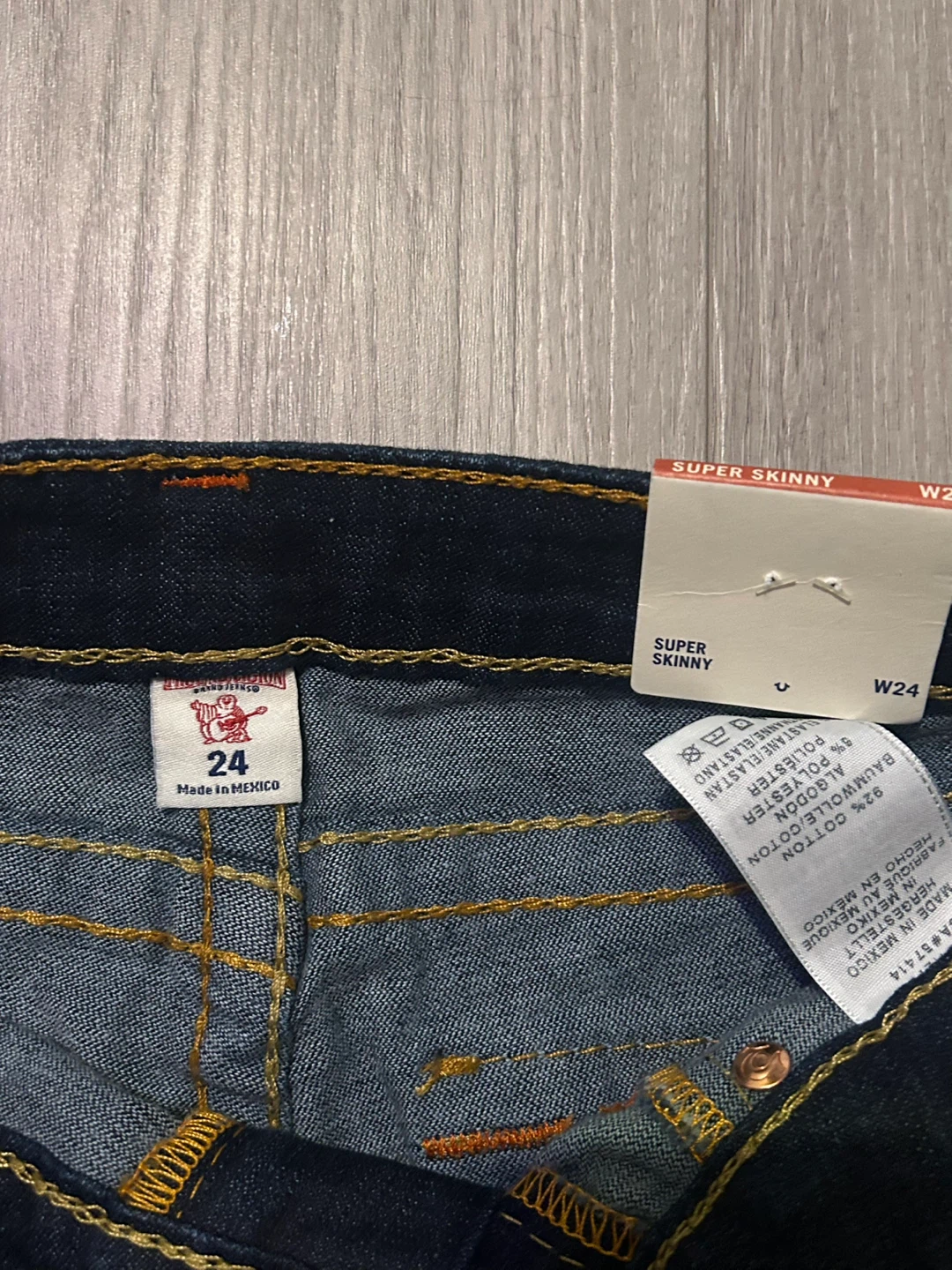 True Religion Super Skinny Flap Jeans - Size 24 - photo 2