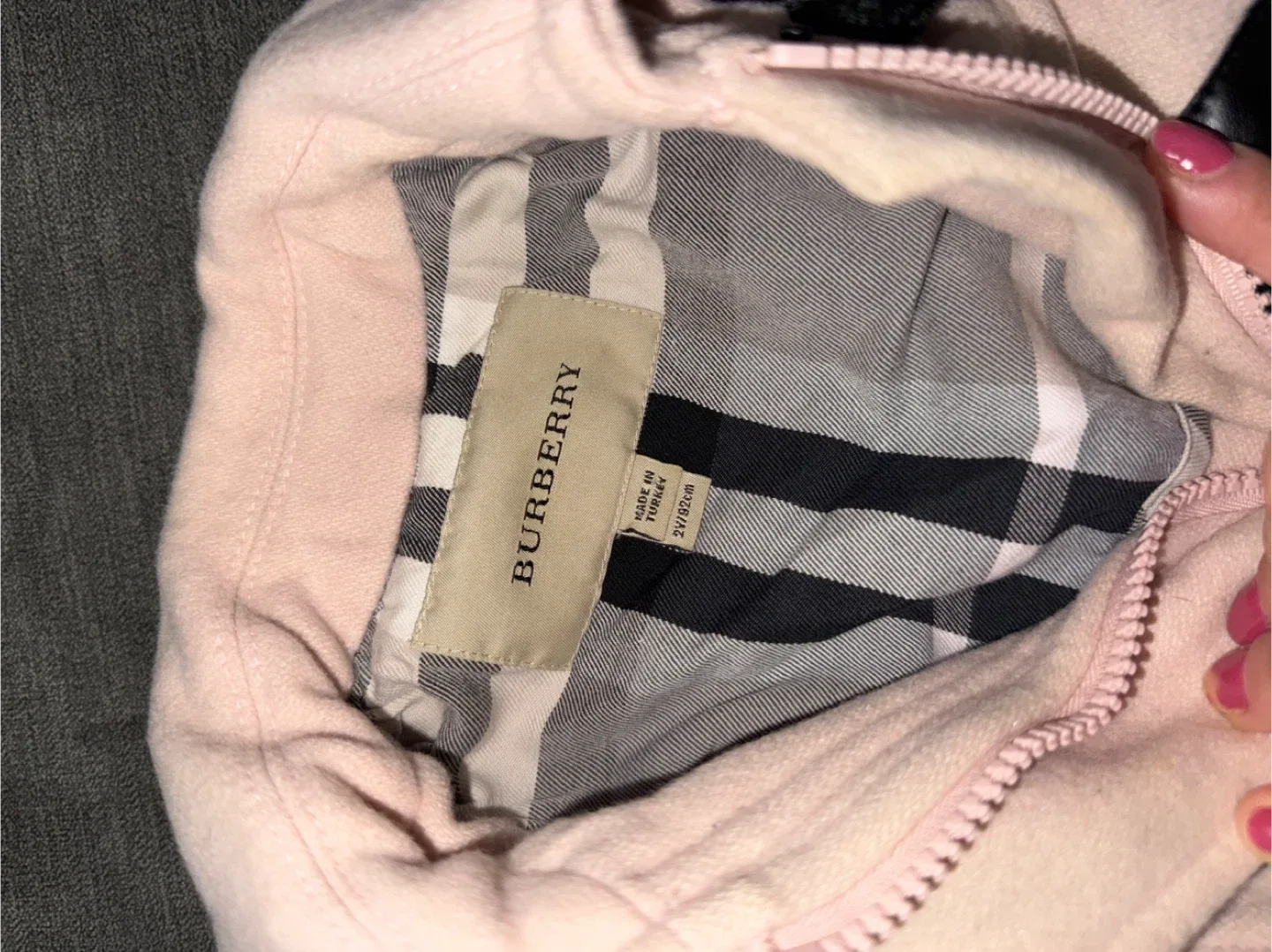 Burberry Kids Pink Duffle Coat Size 2Y / 92cm image indicator(3)
