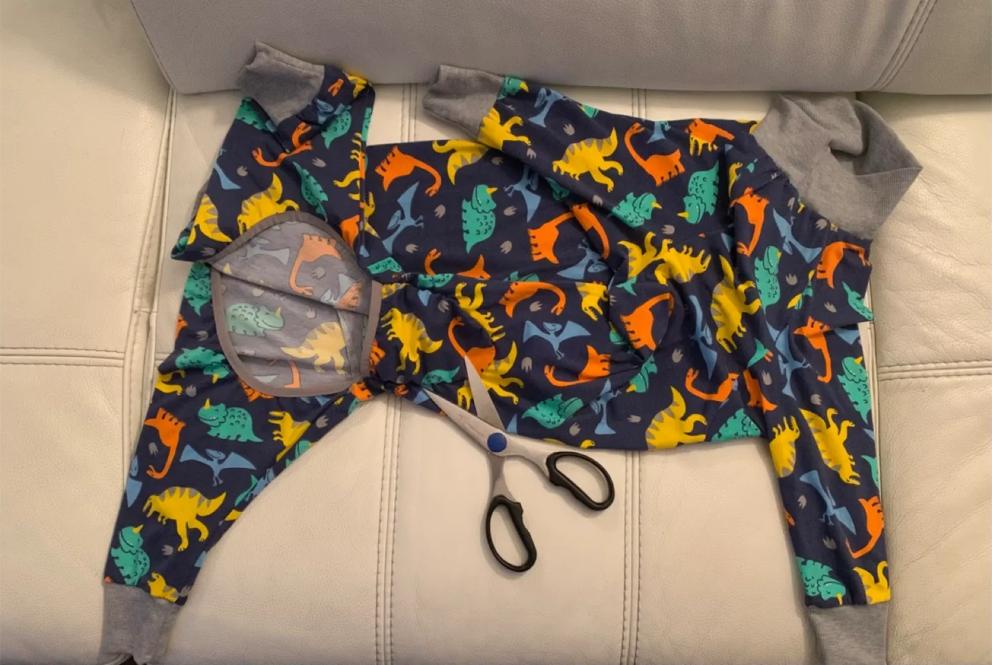 Dinosaur Print Dog Pajamas for M to L size breeds image indicator(3)