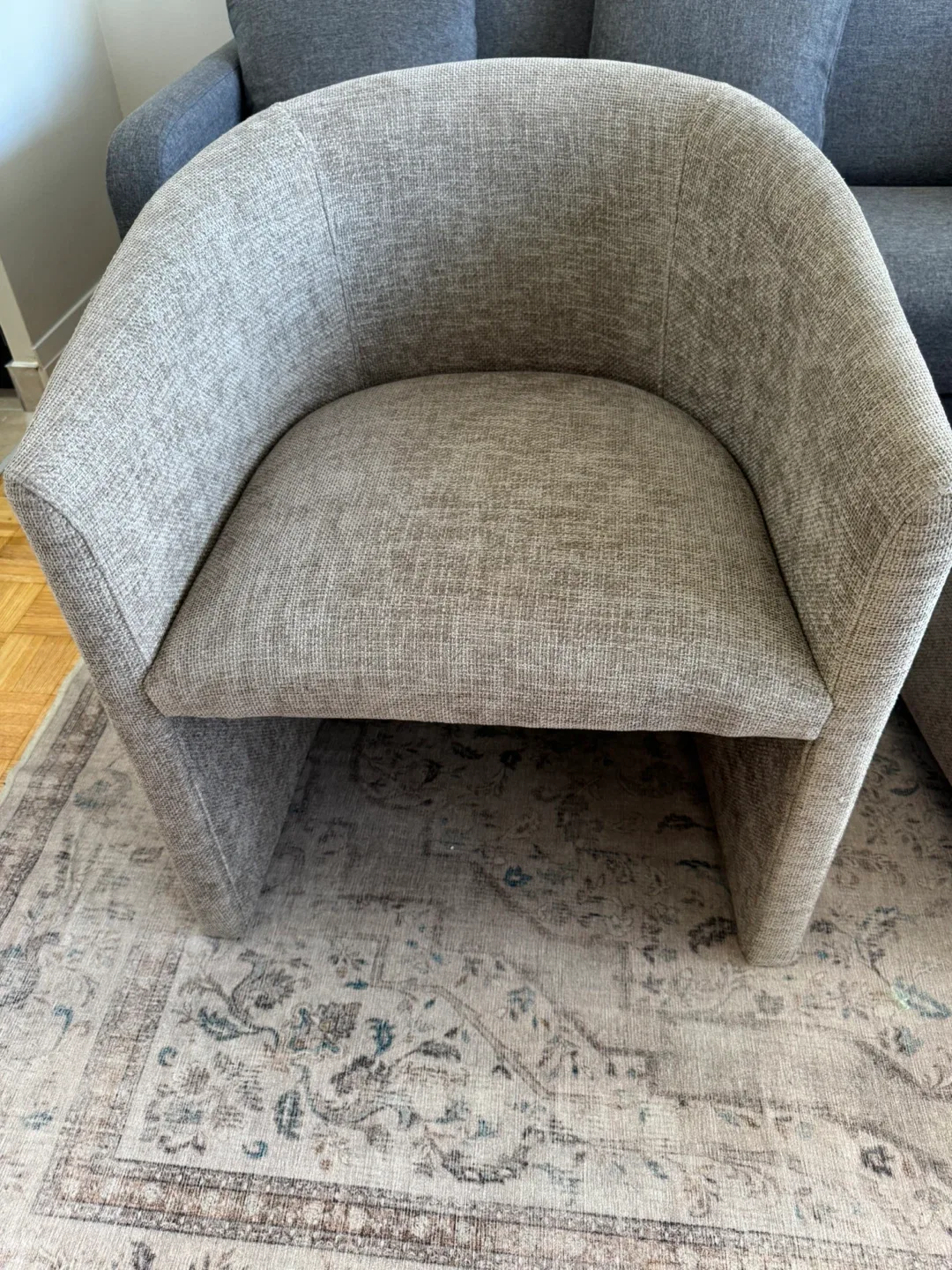 Upholstered Accent Chair & Ottoman Set