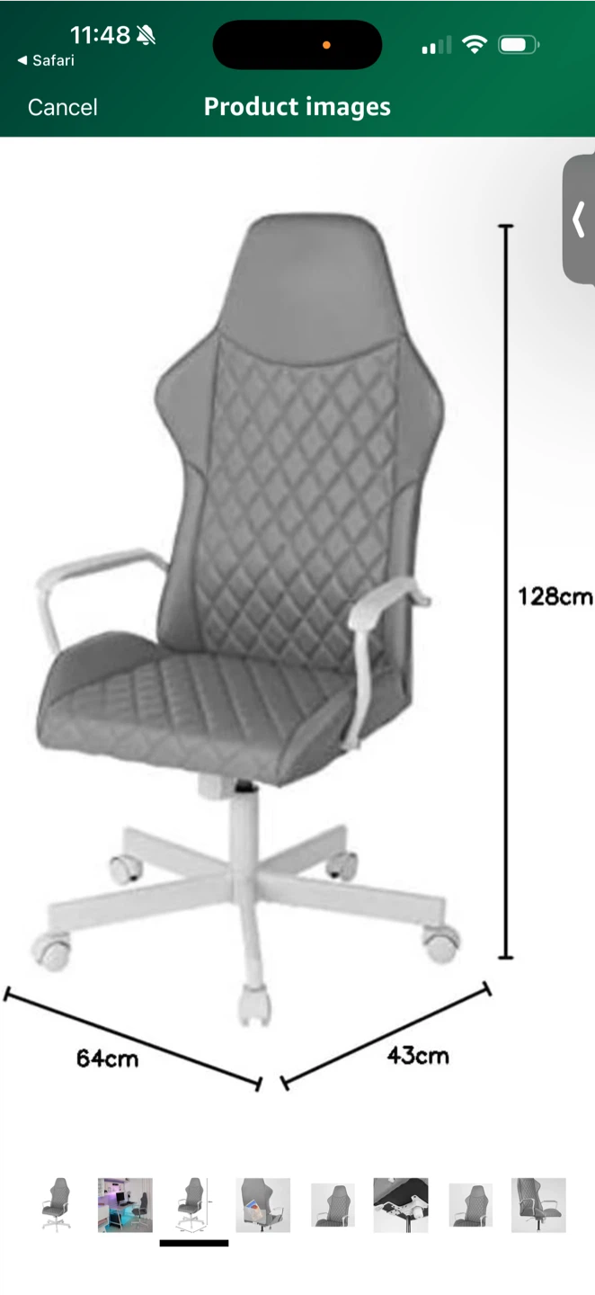 Grey Gaming Chair - Like New! - photo 3