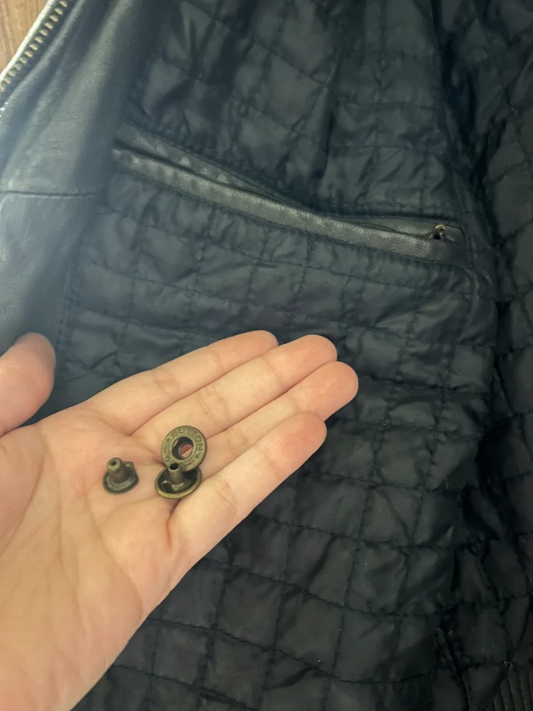 XS Men’s Blue Leather Jacket image indicator(3)