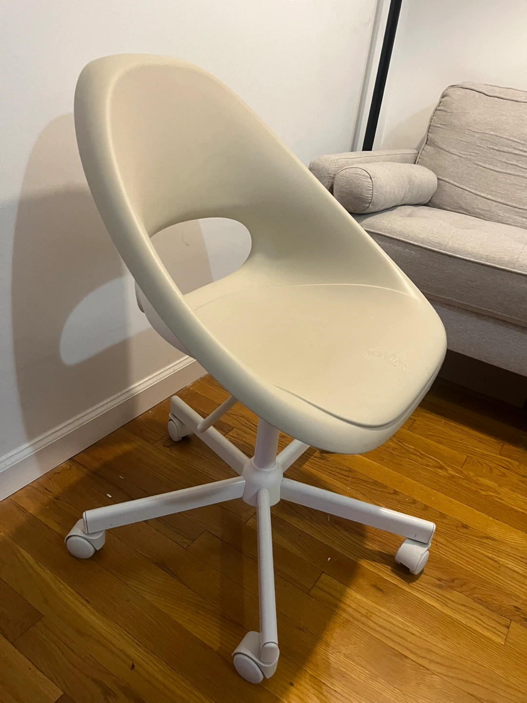 Off-White Swivel Desk Chair - photo 2