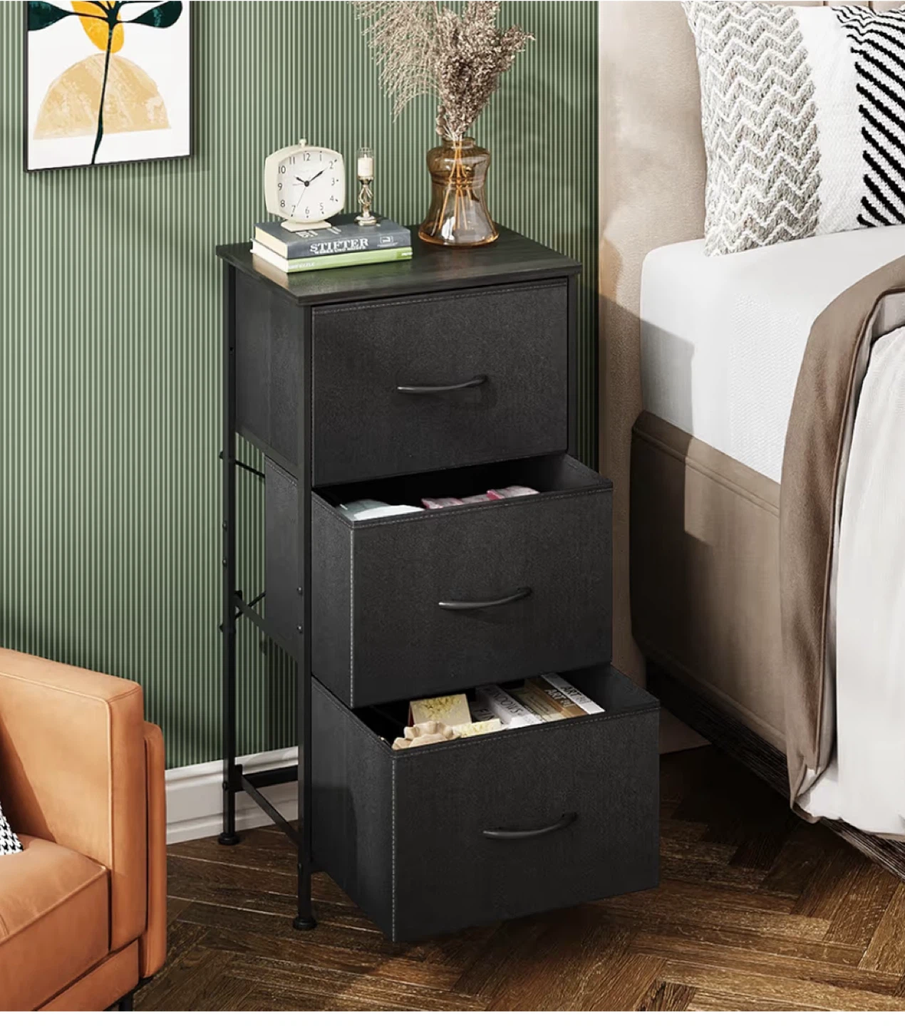 3-Drawer Fabric Storage Dresser