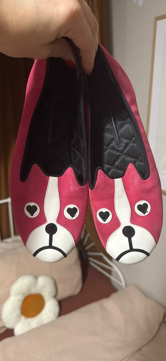 Marc Jacobs Pink Dog Ballet Flats - Size 38