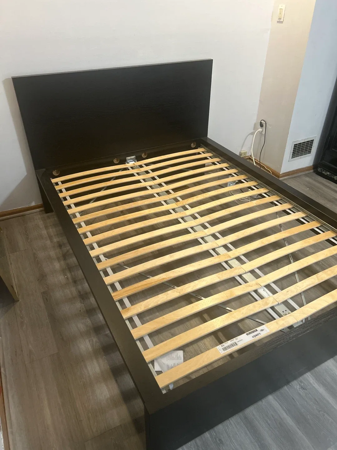 MALM Bed frame, dark brown veneer, full image indicator(3)