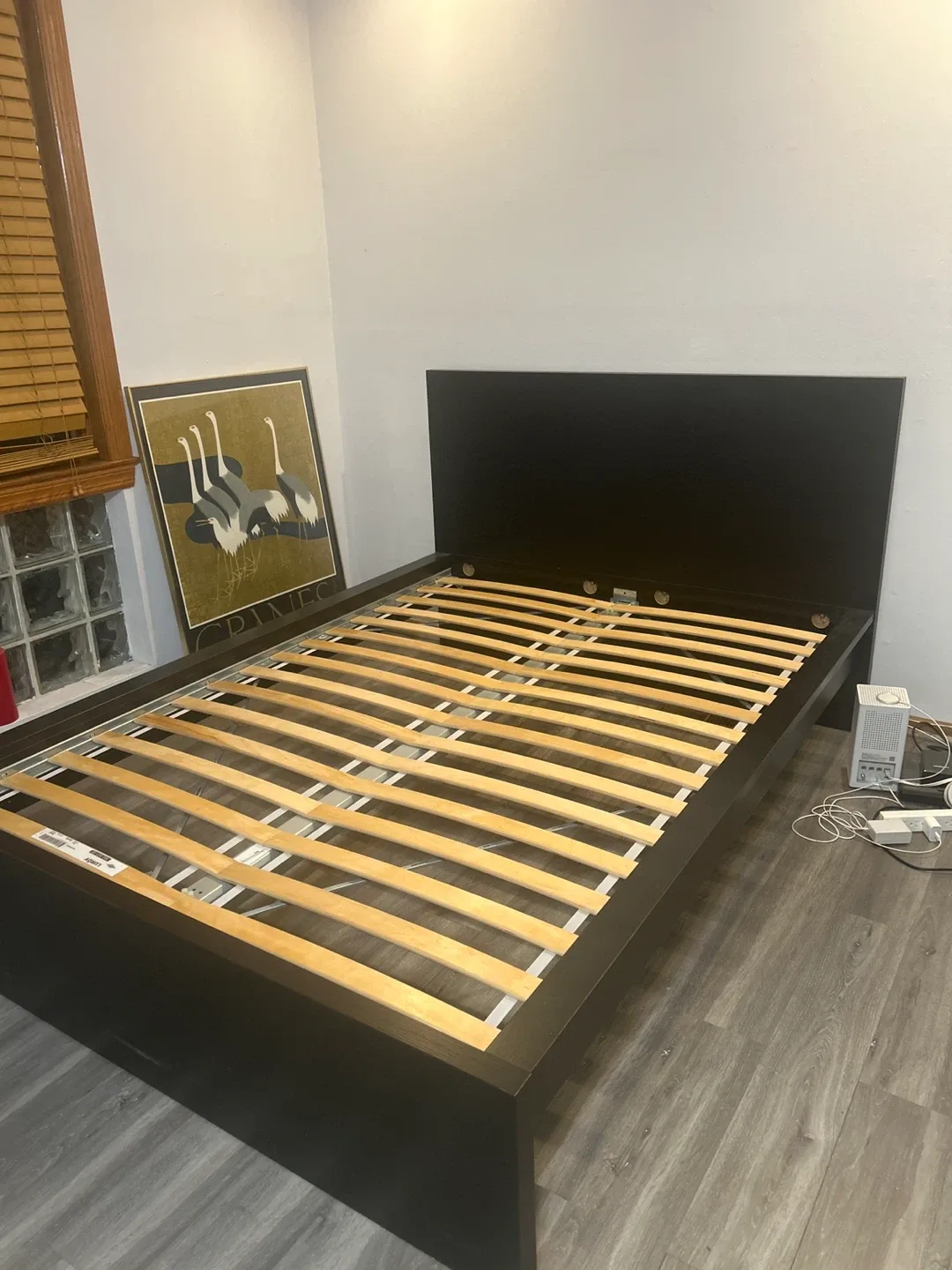 MALM Bed frame, dark brown veneer, full image indicator(2)