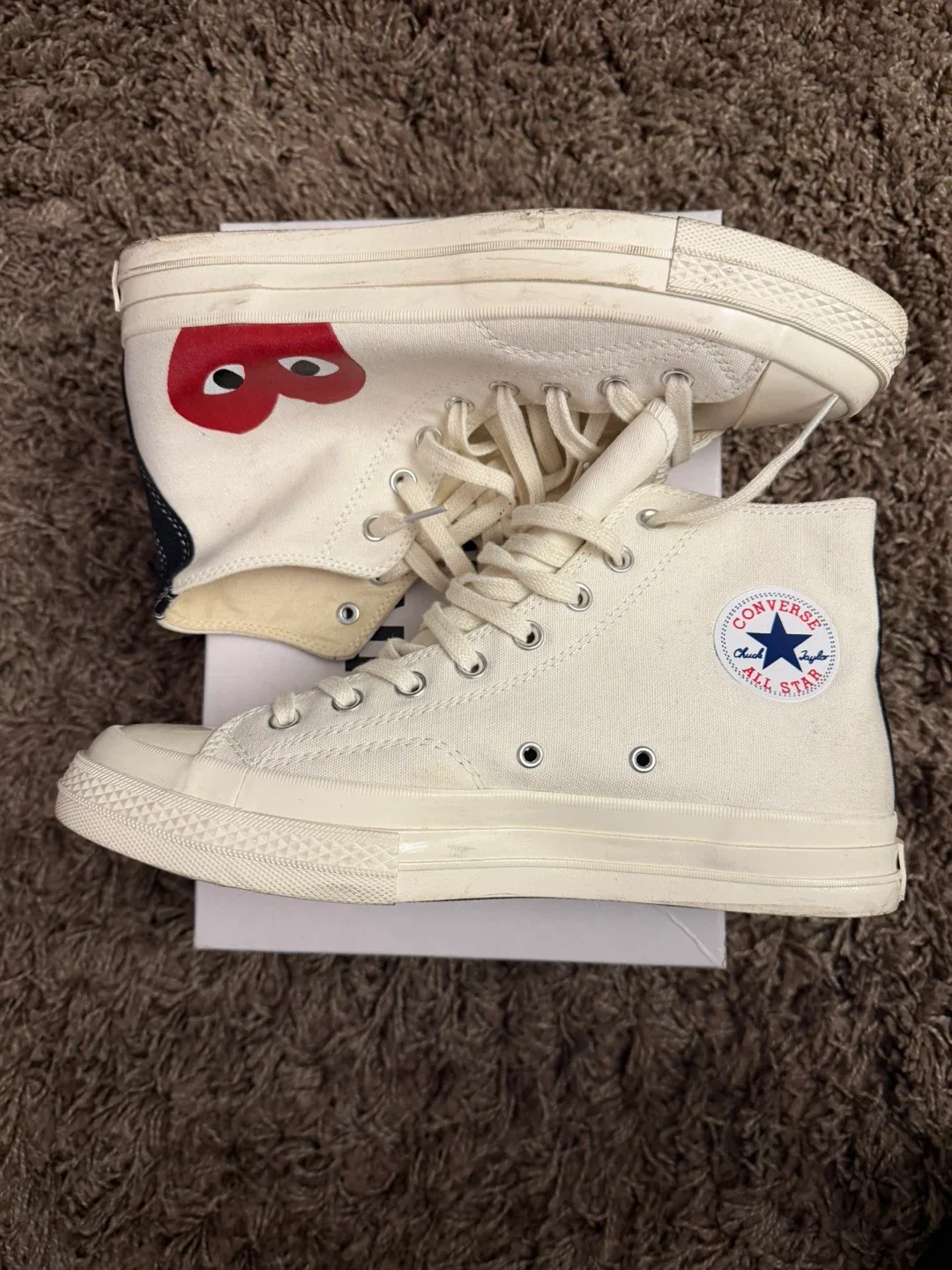 Converse Chuck 70 CDG Play High Milk/White, Size 10