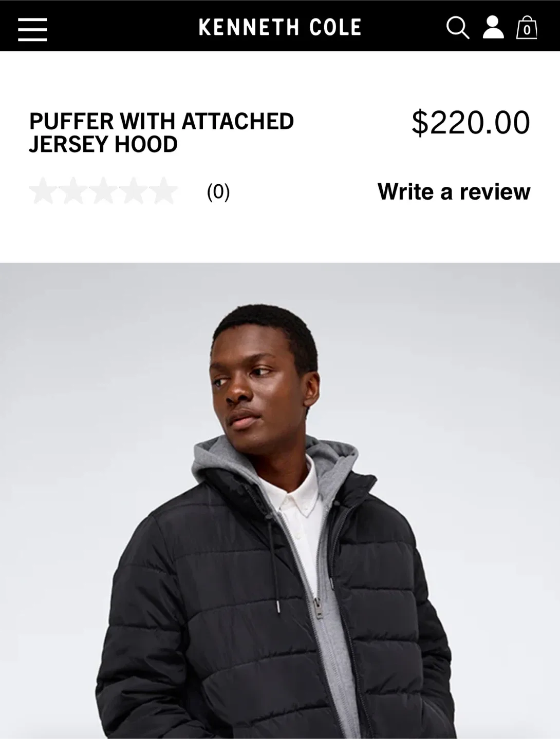 Kenneth Cole Puffer Jacket - Size M image indicator(4)