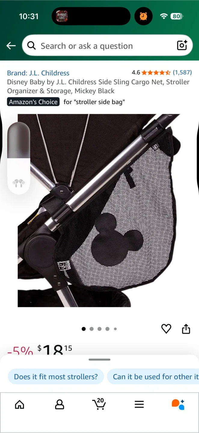 Baby Stroller Sling Organizer - Black image indicator(3)
