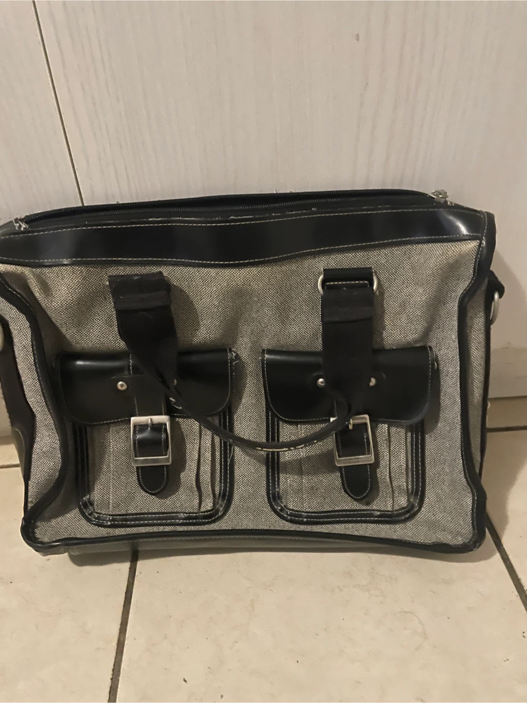 Grey & Black Bag