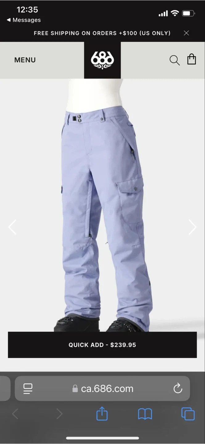 b686 infiDRY® 10k snow pants - ladies XS