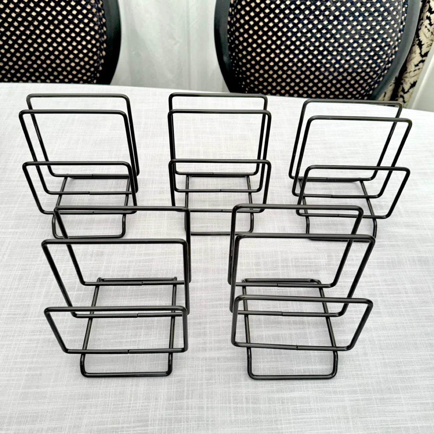 Set of 5 bronze finish metal dish racks