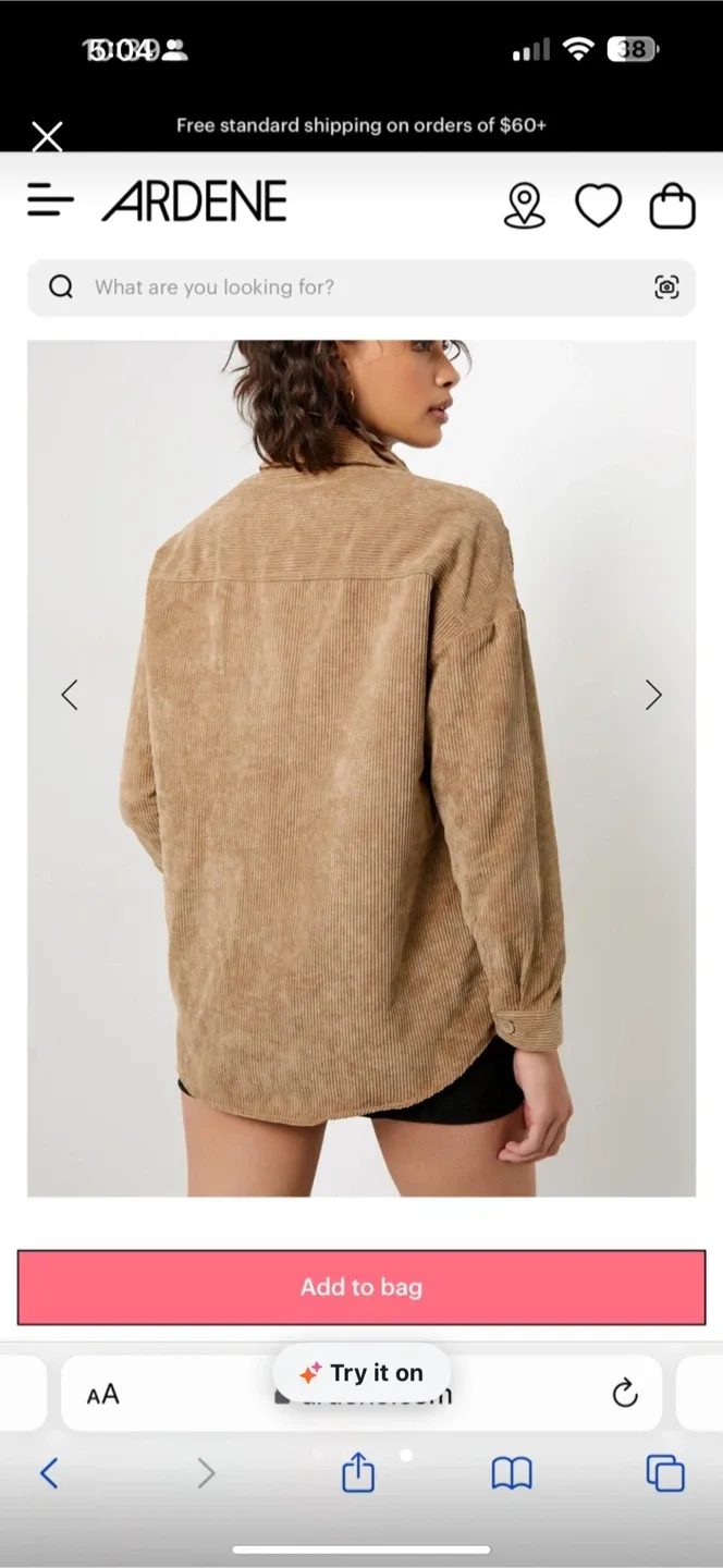 Ardene Corduroy Shirt - Size Small image indicator(2)