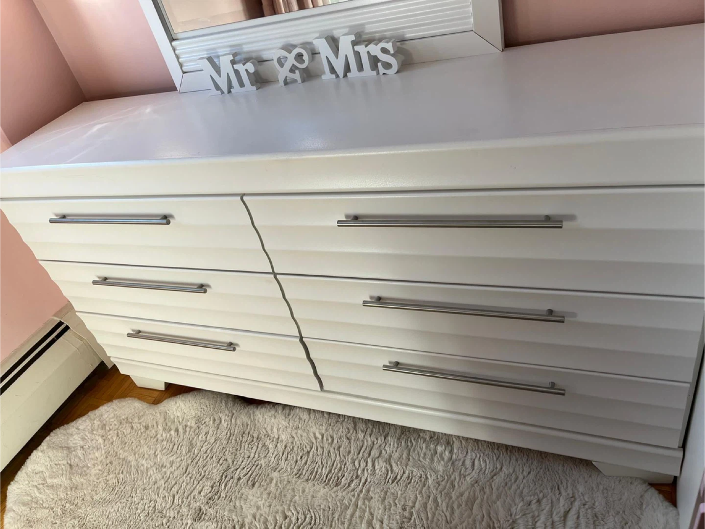 White Bedroom Set (Bed, Dresser, Nightstand) - photo 2