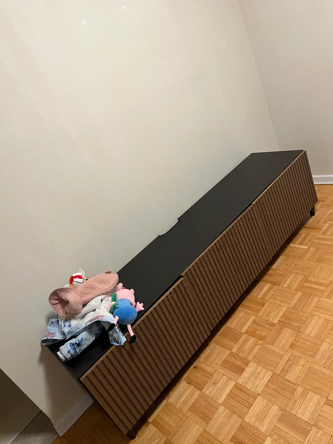 IKEA Modern Dark Brown Media Console and TV bench image indicator(3)