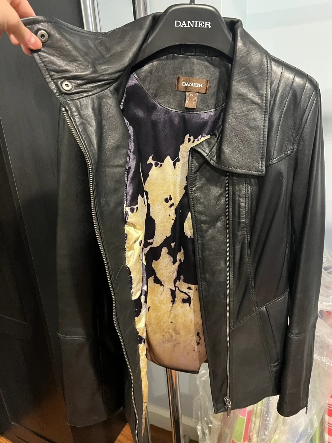 Danier Black Leather Jacket (fits 2xs- Small) image indicator(3)