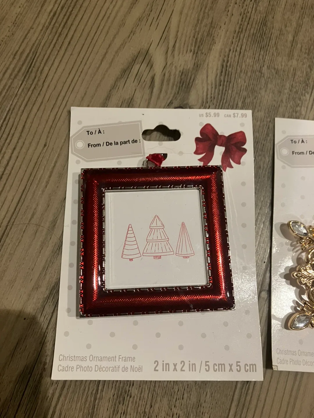 Two Christmas Ornament Picture Frames image indicator(3)