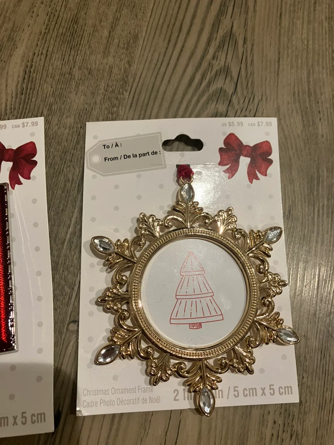 Two Christmas Ornament Picture Frames image indicator(4)
