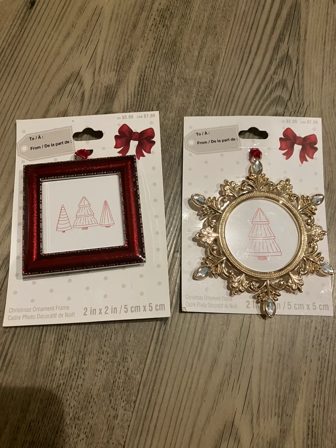 Two Christmas Ornament Picture Frames image indicator(2)