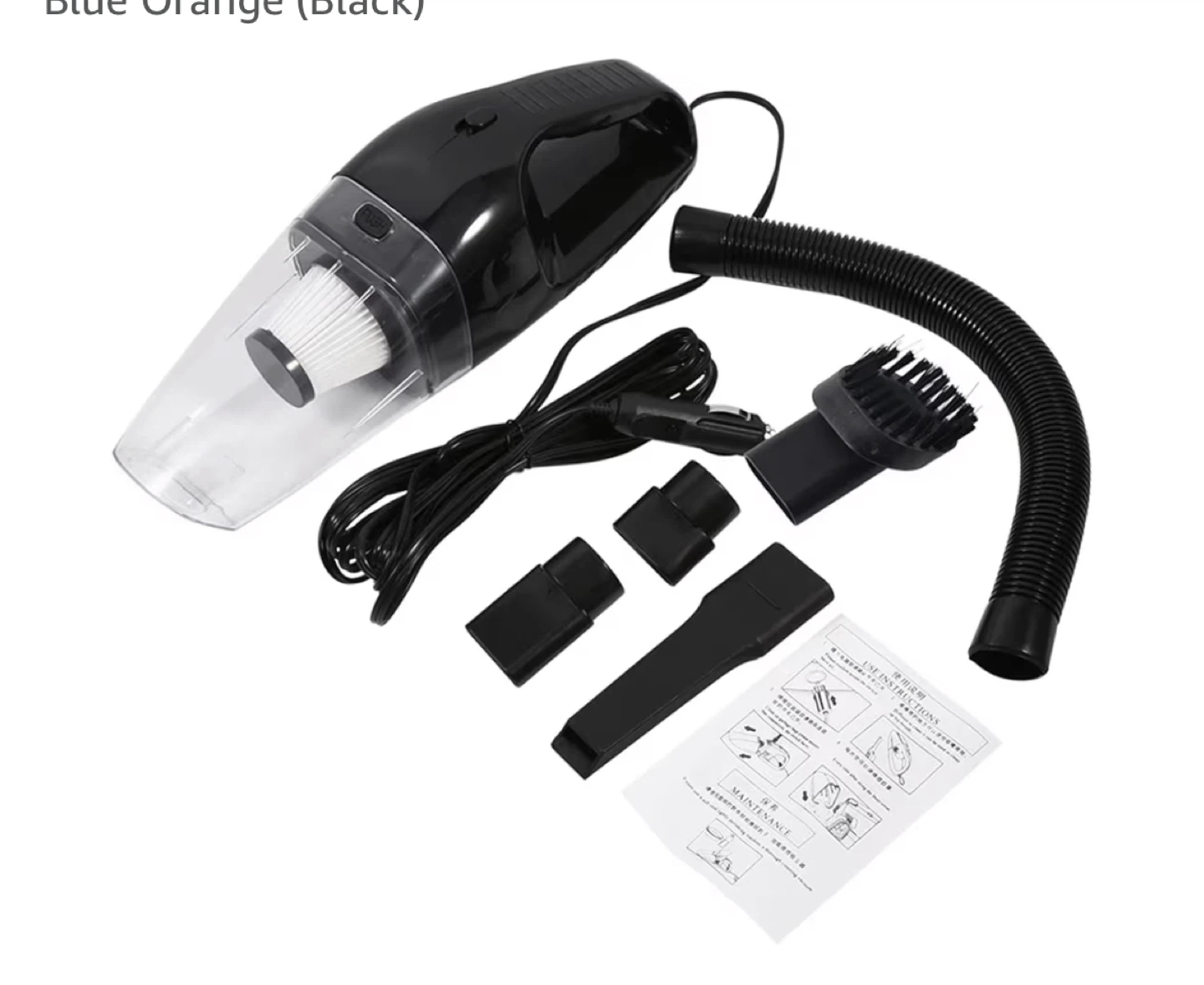 Portable Car Vacuum Cleaner - Black - photo 3