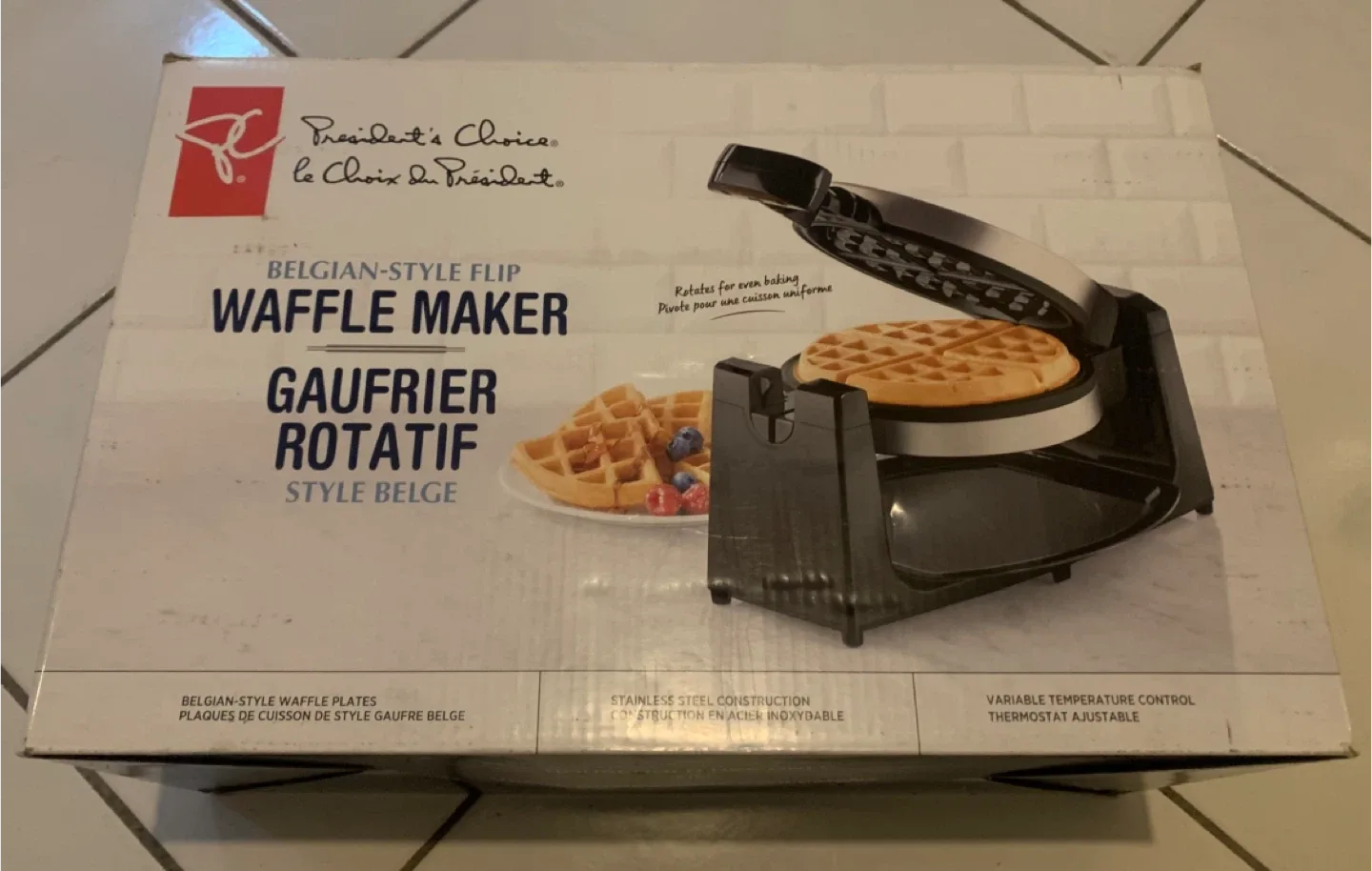 President's Choice Belgian-Style Flip Waffle Maker image indicator(2)