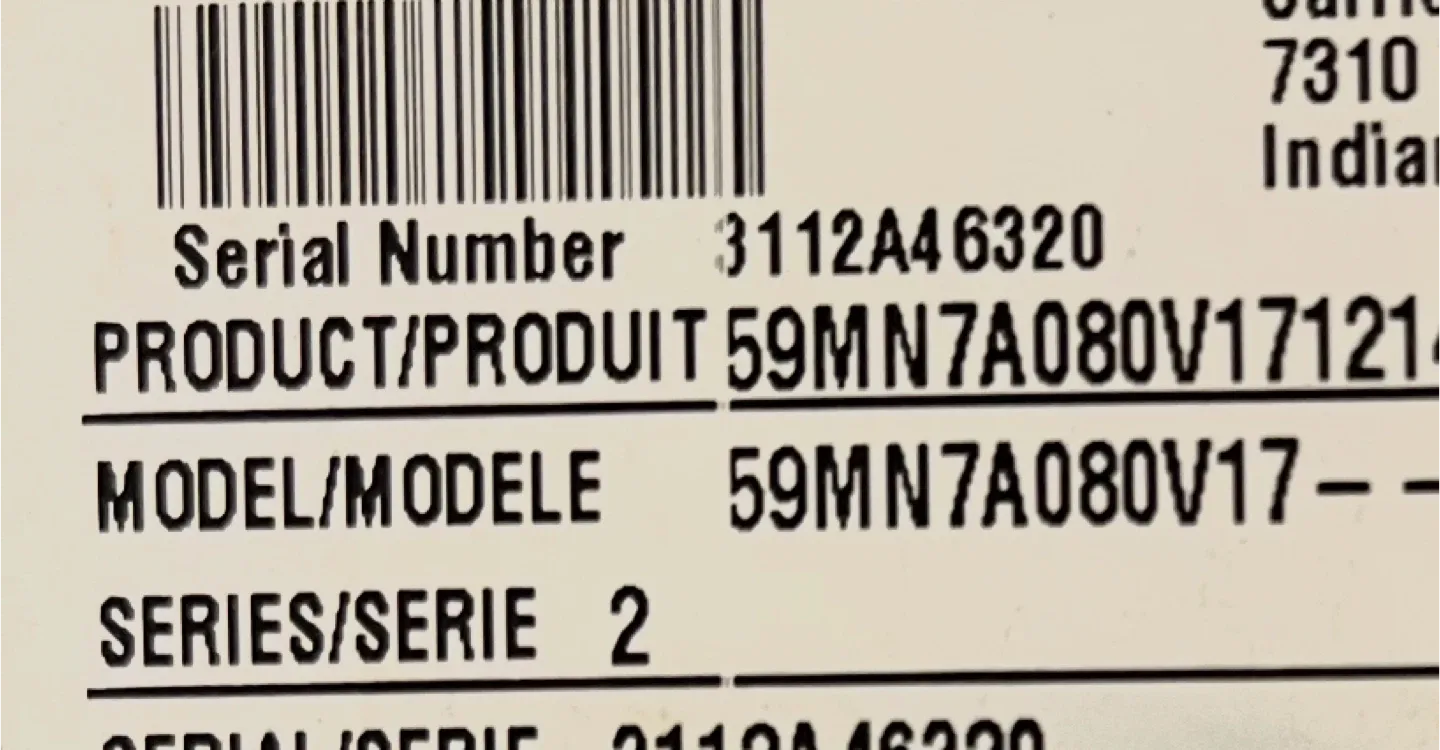 Carrier Infinity Furnace Model 59MN7A080V17 thumbnail