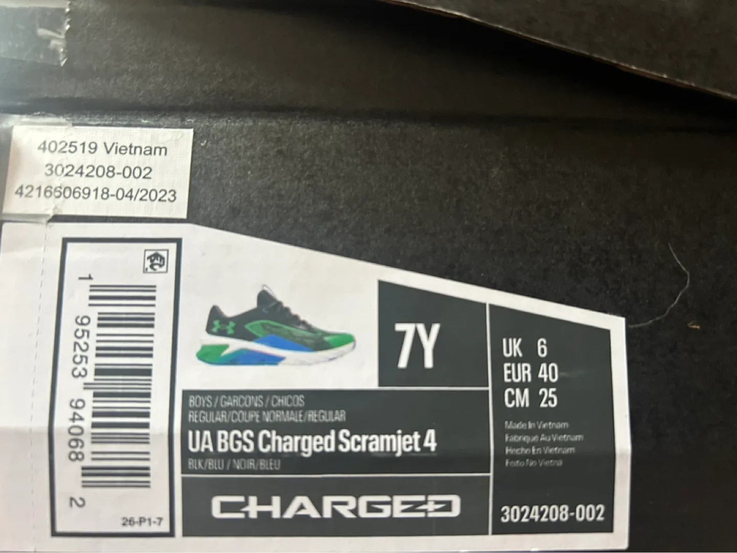 Under Armour BGS Charged Scramjet 4 - Size 7Y image indicator(4)