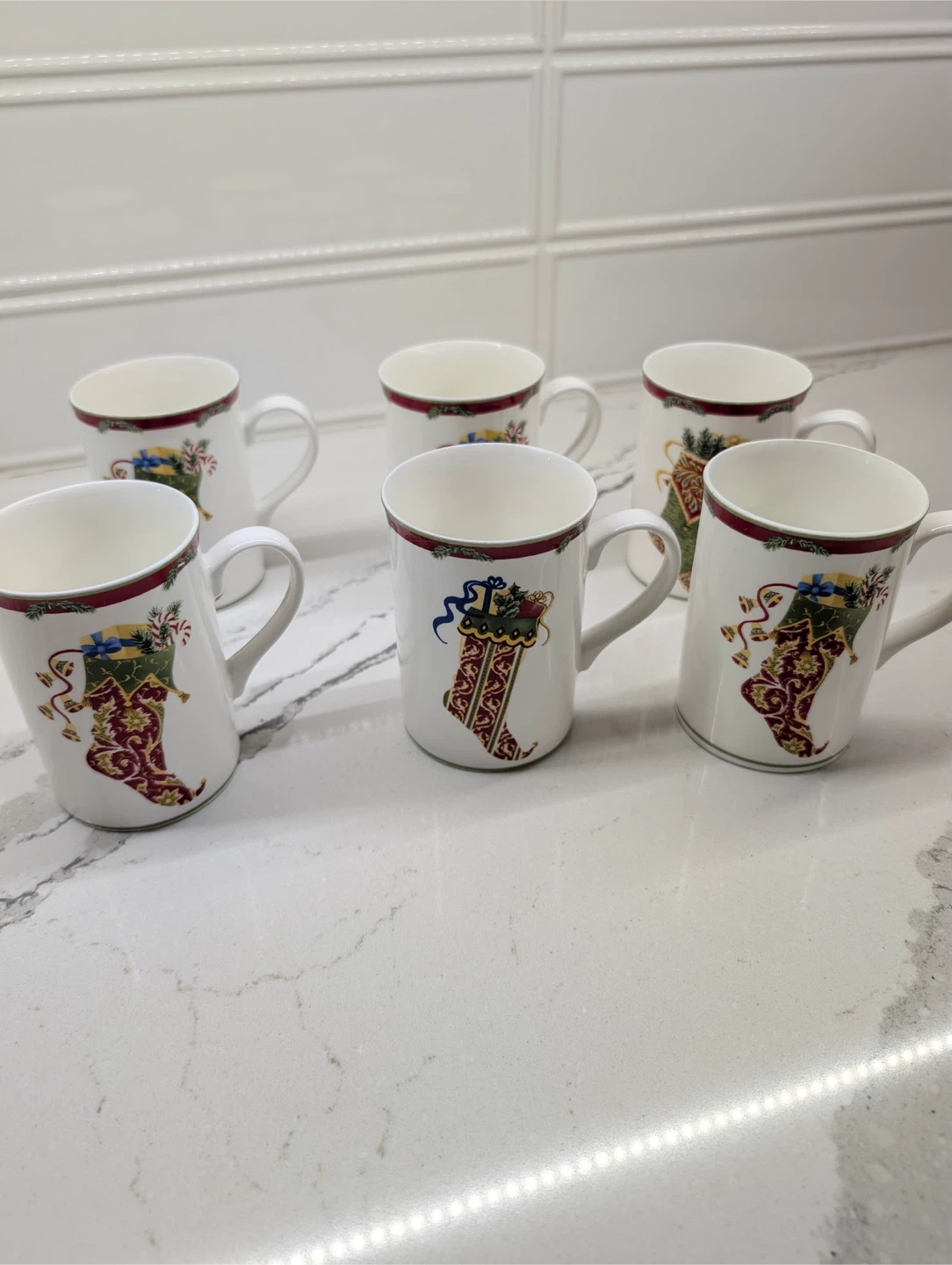 Holiday Stockings Collection Series Fine Bone China Mugs - photo 2