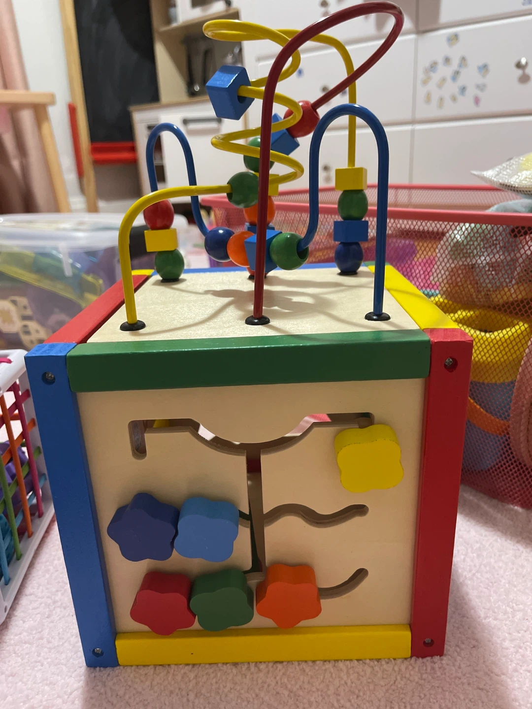 Kids Wooden Activity Cube Toy - photo 4
