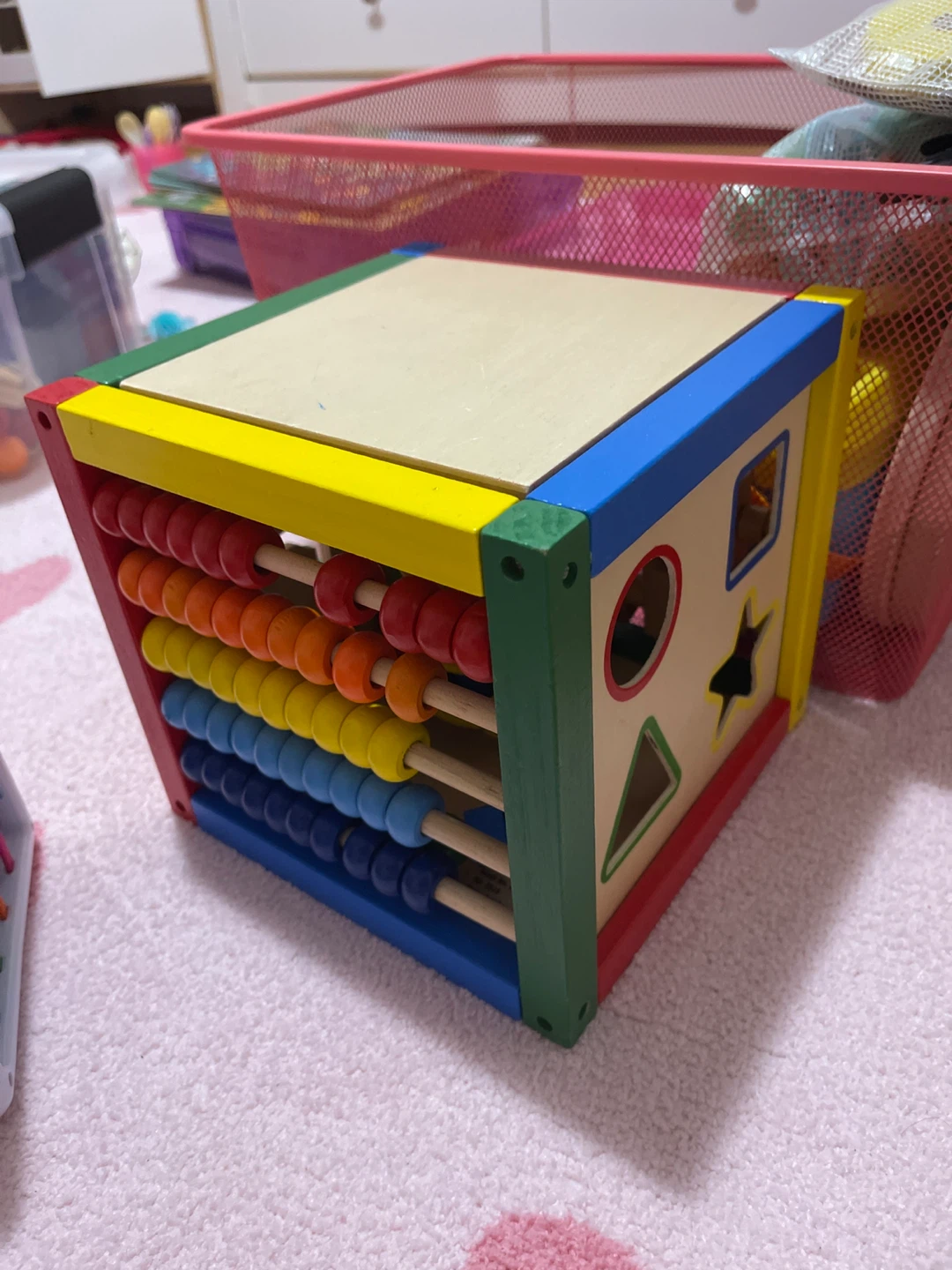 Kids Wooden Activity Cube Toy - photo 2