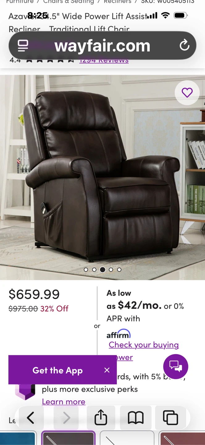 Azavier 34.5" Wide Power Lift Assist Recliner - photo 2