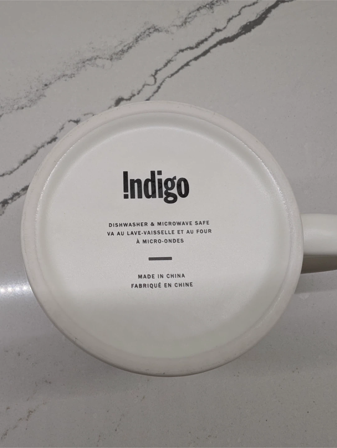Indigo 'D' Mug - White with Blue Interior - photo 2
