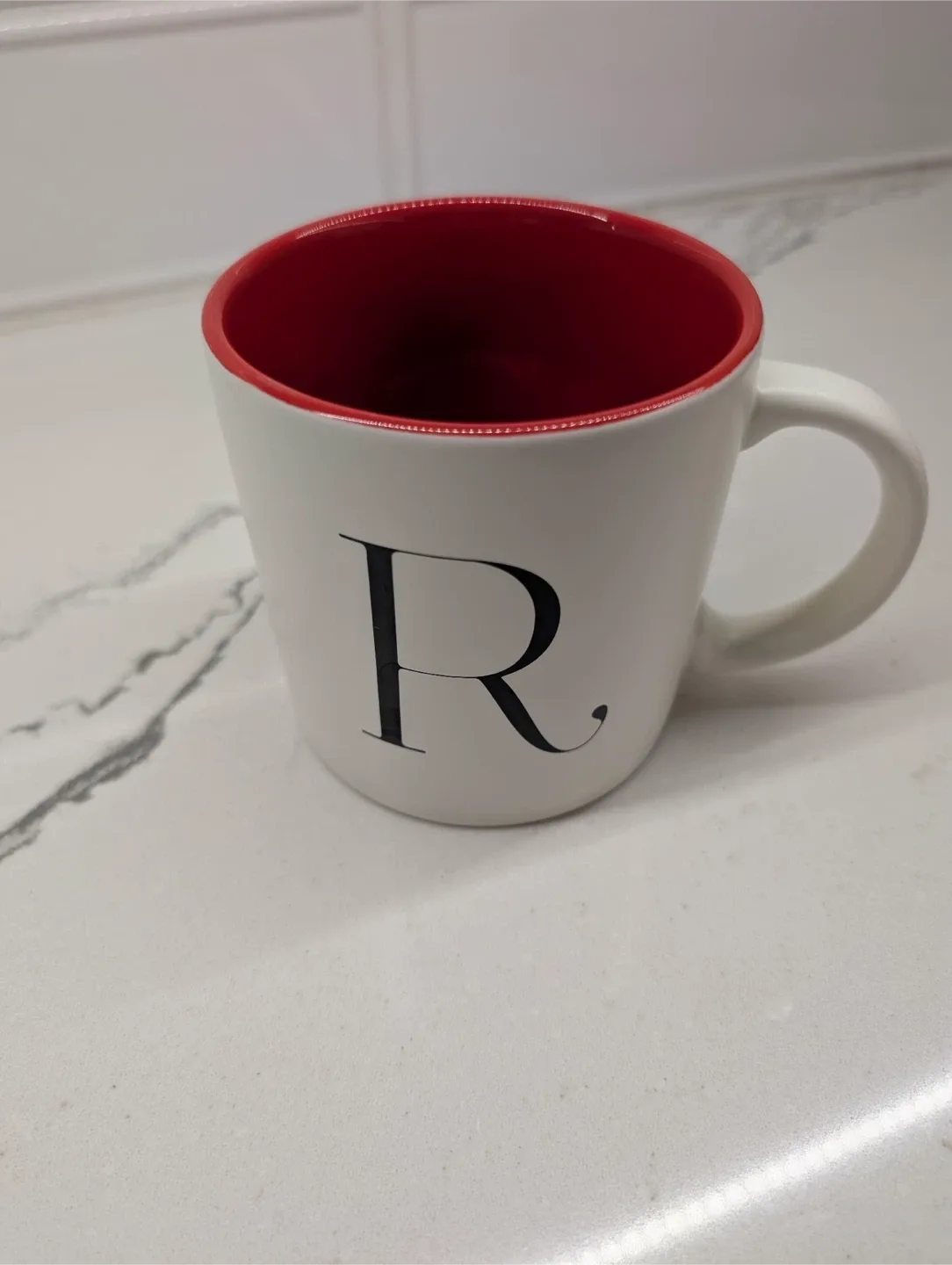 Indigo Initial R Mug - Red & White