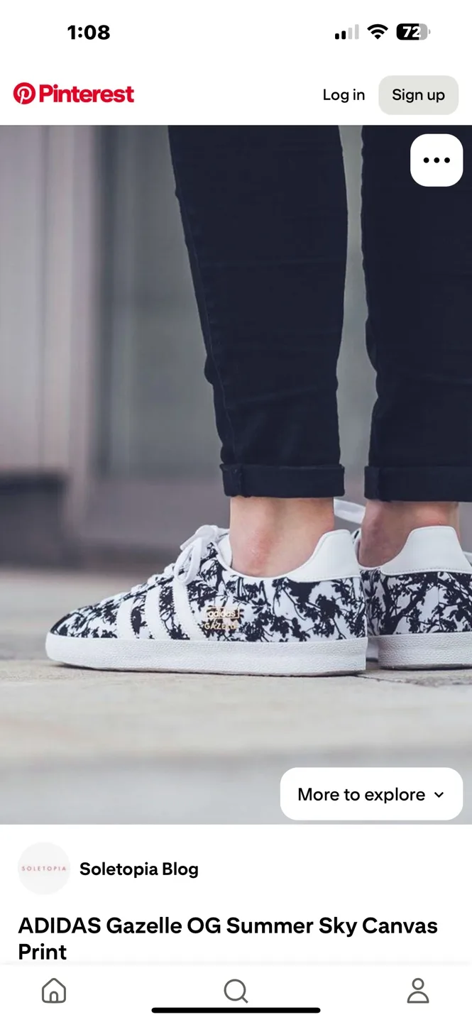 Adidas Gazelle OG Summer Sky Canvas Print size 9