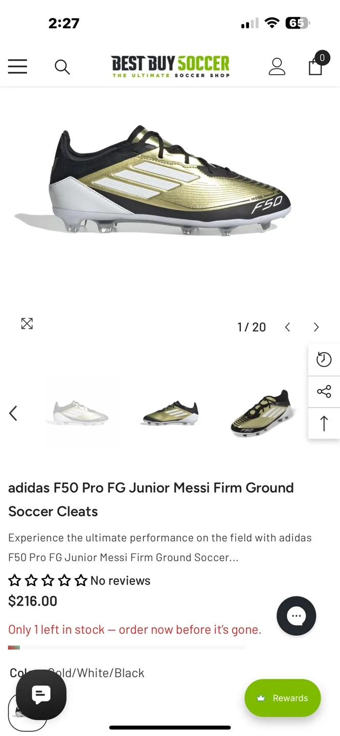 New Messi Adidas F50 Soccer Cleats - Size 5.5 image indicator(6)