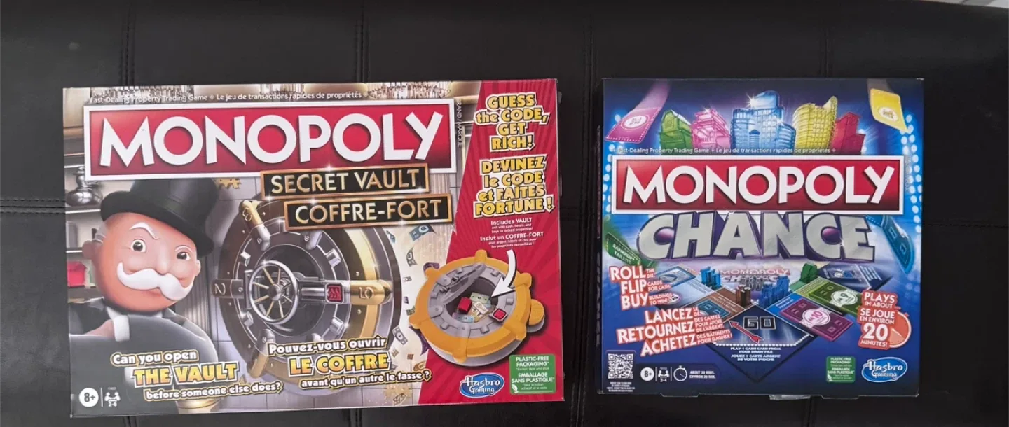 Monopoly Secret Vault & Chance Board Games