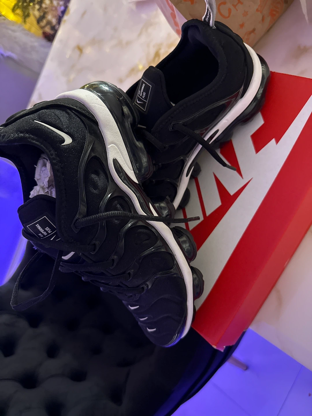 Size 5.5 Nike Air VaporMax Plus Black