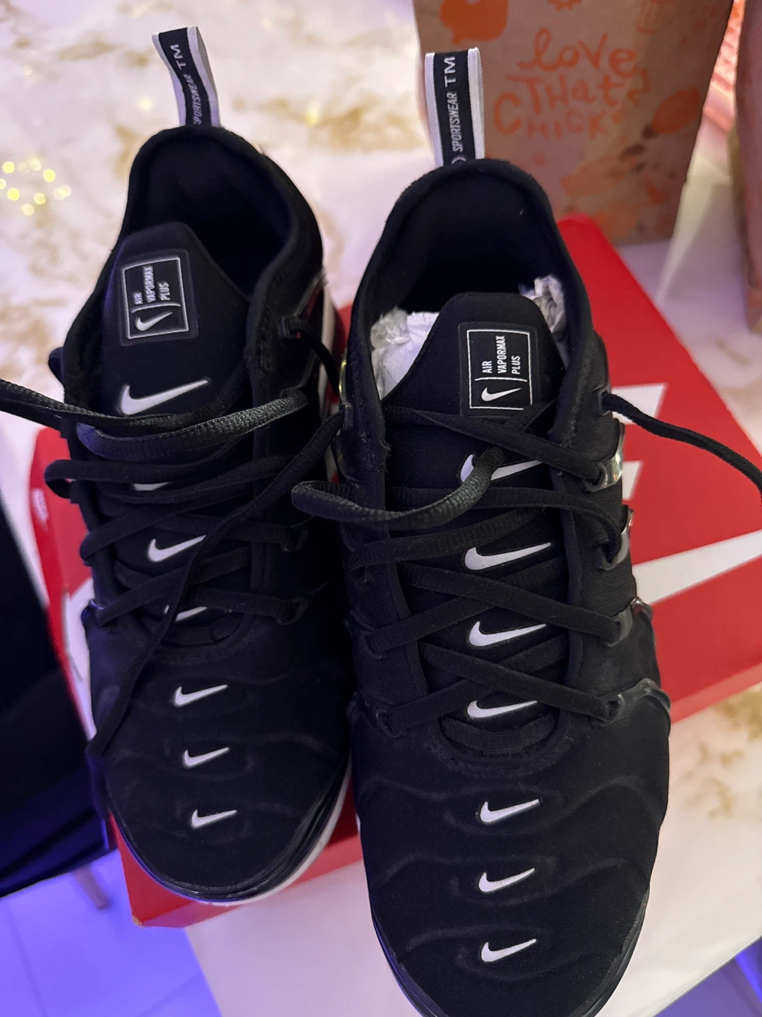 Size 5.5 Nike Air VaporMax Plus Black - photo 5