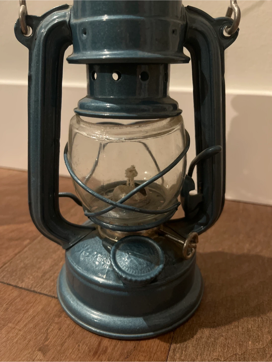 Vintage Blue Kerosene Lantern - photo 2