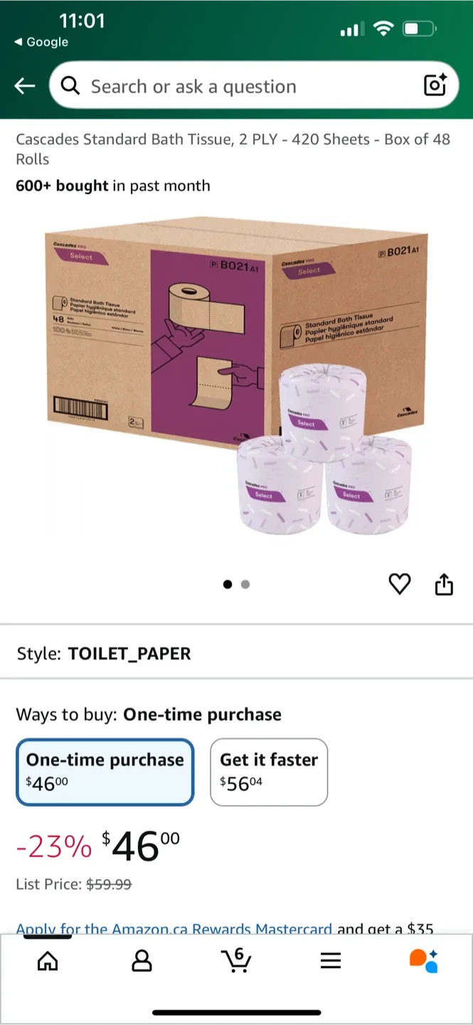 Cascades Standard Bath Tissue - 48 Rolls