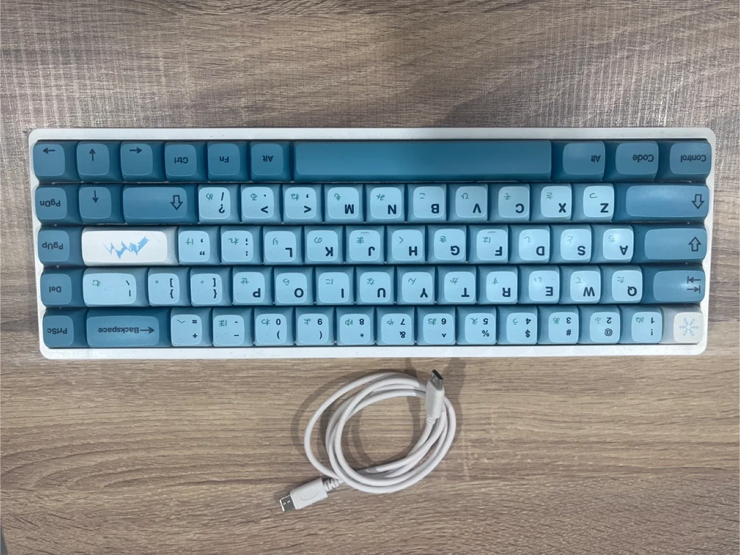 Custom Mechanical Keyboard - Blue & White image indicator(2)