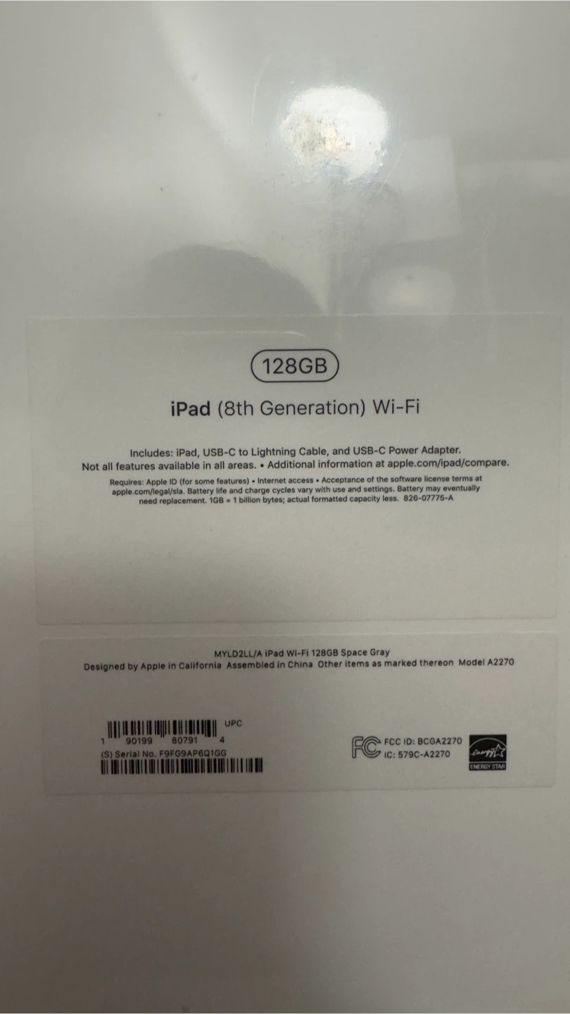 Apple iPad 8th Generation – 128GB – Brand New (Unopened Box) - photo 3