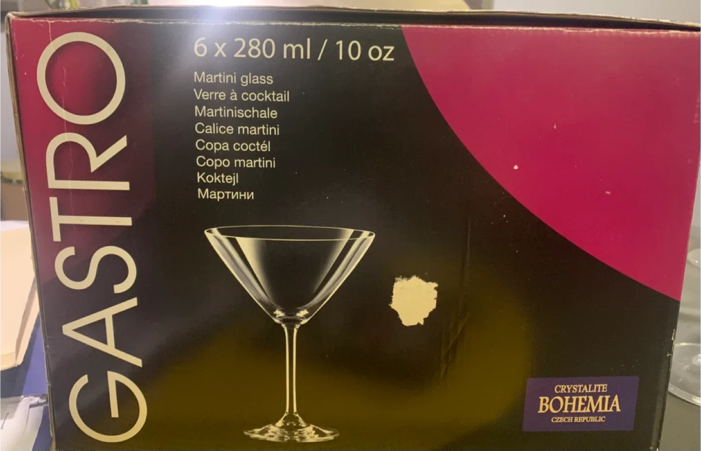 Crystalite Bohemia Gastro Martini Glasses (Set of 6) image indicator(4)