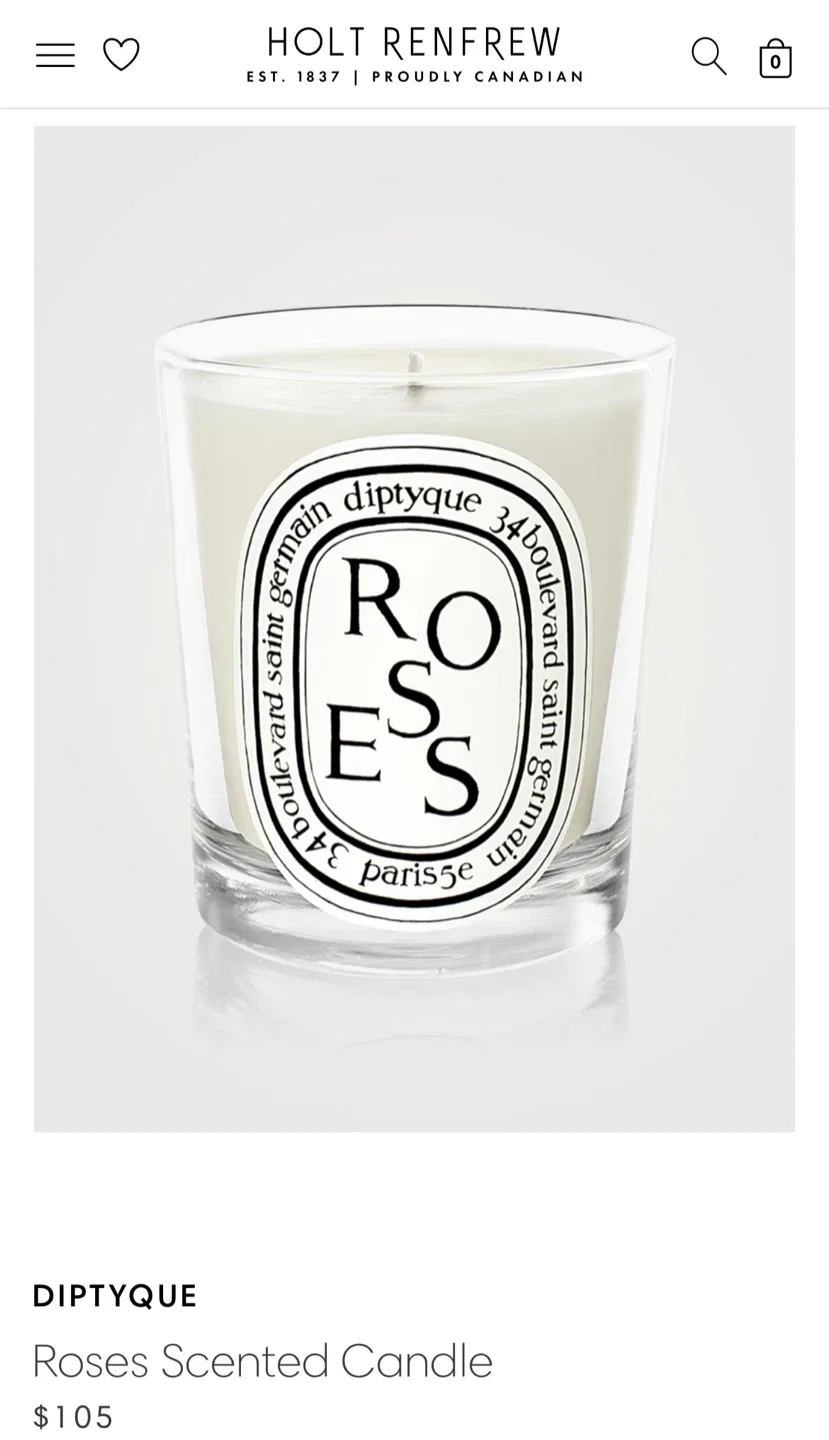 !NEW! Diptyque Roses Scented Candle 190g image indicator(2)