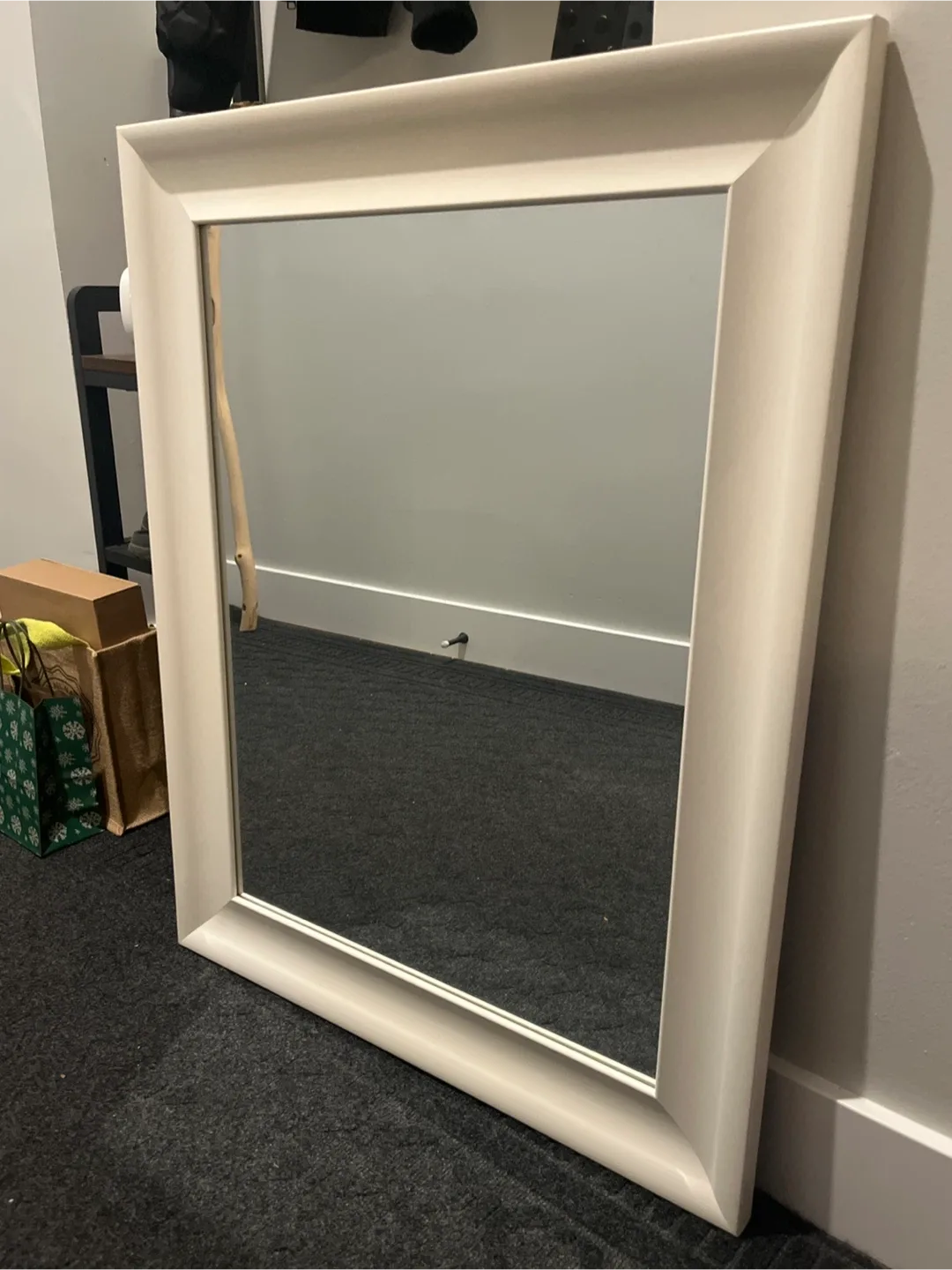 White Framed Mirror