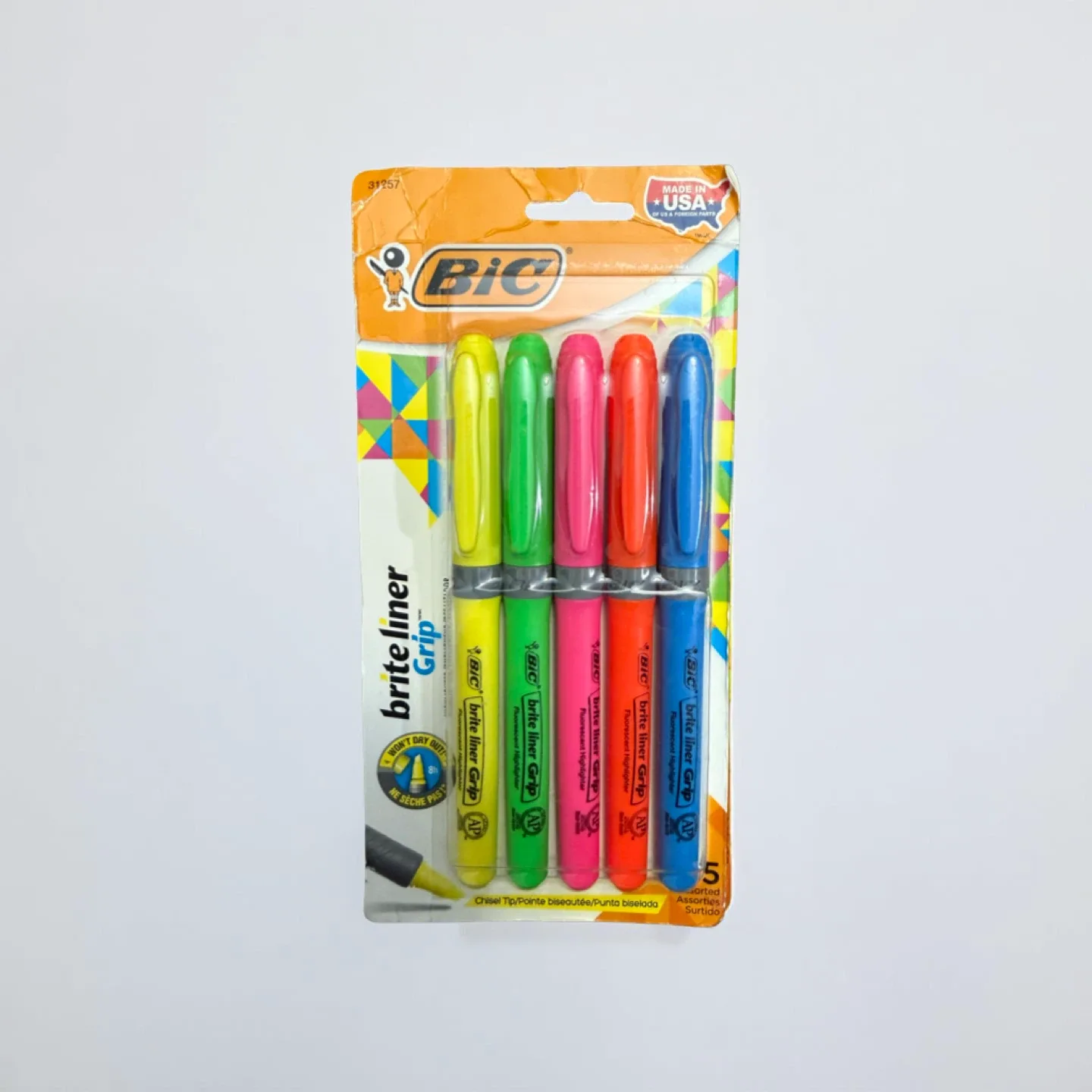 FREE – BIC Brite Liner Grip Highlighters (5-Pack)