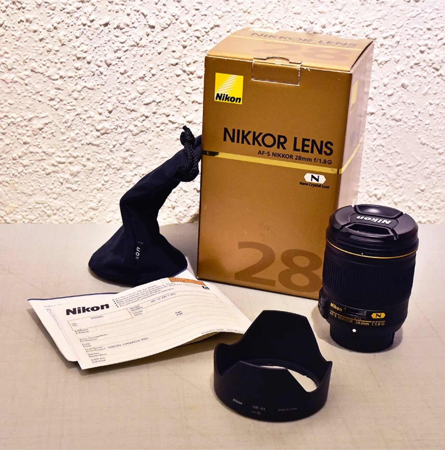 Nikon 28mm f/1.8 Prime Lens (New in Box)